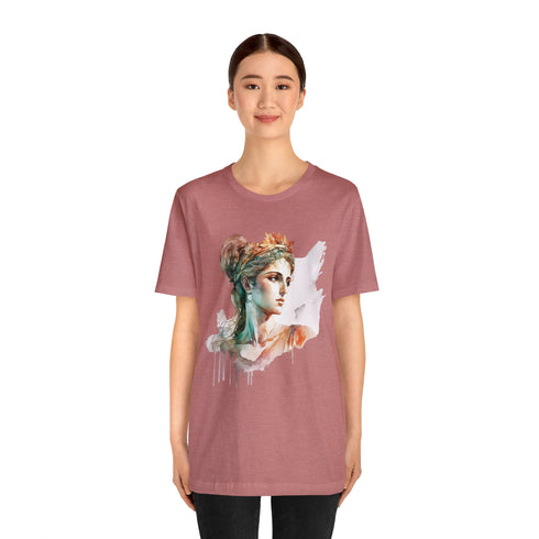 Greecian Goddess in Watercolor - Short Sleeve Tee
